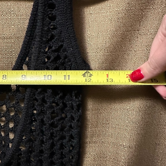 SOLID & STRIPED Black Crochet Swim Coverup - Picture 7 of 7